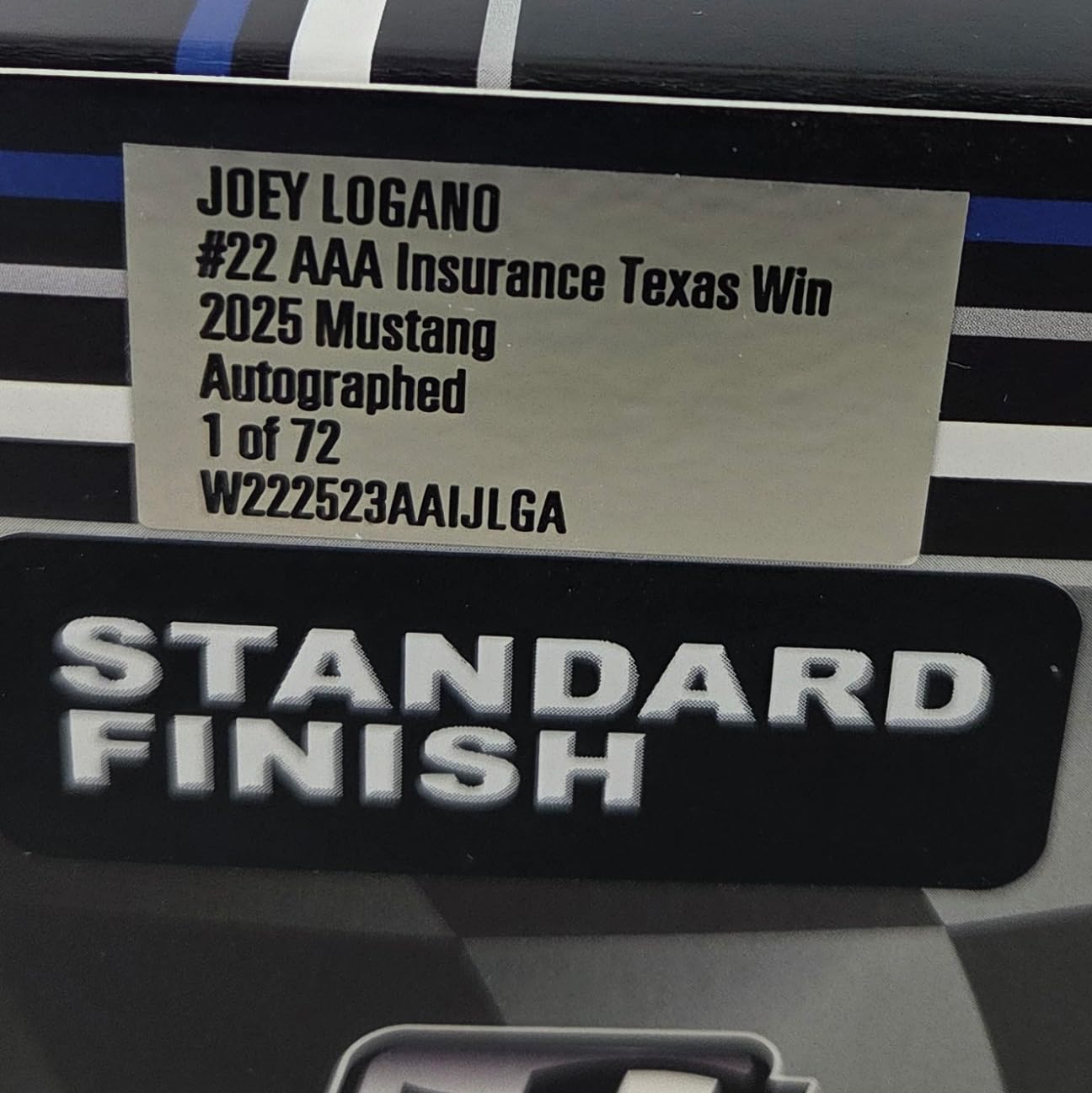 Lionel Racing Joey Logano Autographed 2025 Texas Race Win ARC Diecast Car 1:24 Scale