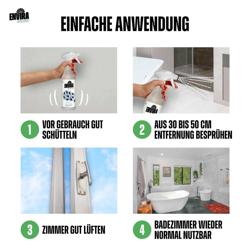 Envira Silberfischspray 5 Liter - wirksam gegen Silberfische & Papierfische | Silberfisch Spray & Mittel gegen Papierfischchen - hochwirksam, Alternative zu Falle & Köderdose, geruchsarm