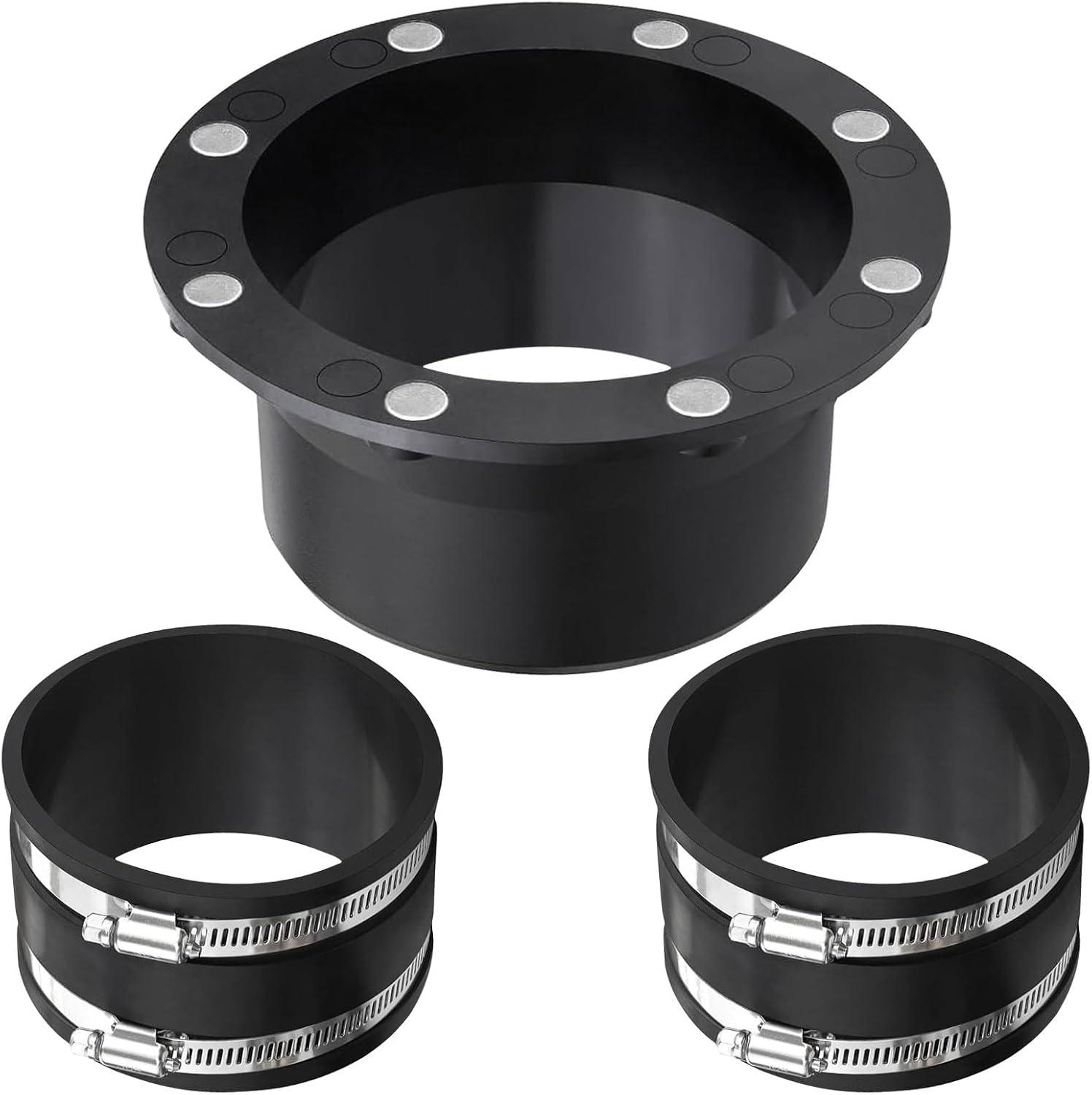 4 Inch Magnetic Dust Collection Connector W/Dust Control Flex Cuff Compatible with Wood-working Shop Vacuum Dust Collector, Quick Connection of Switch 5 hose to Equipment Interface