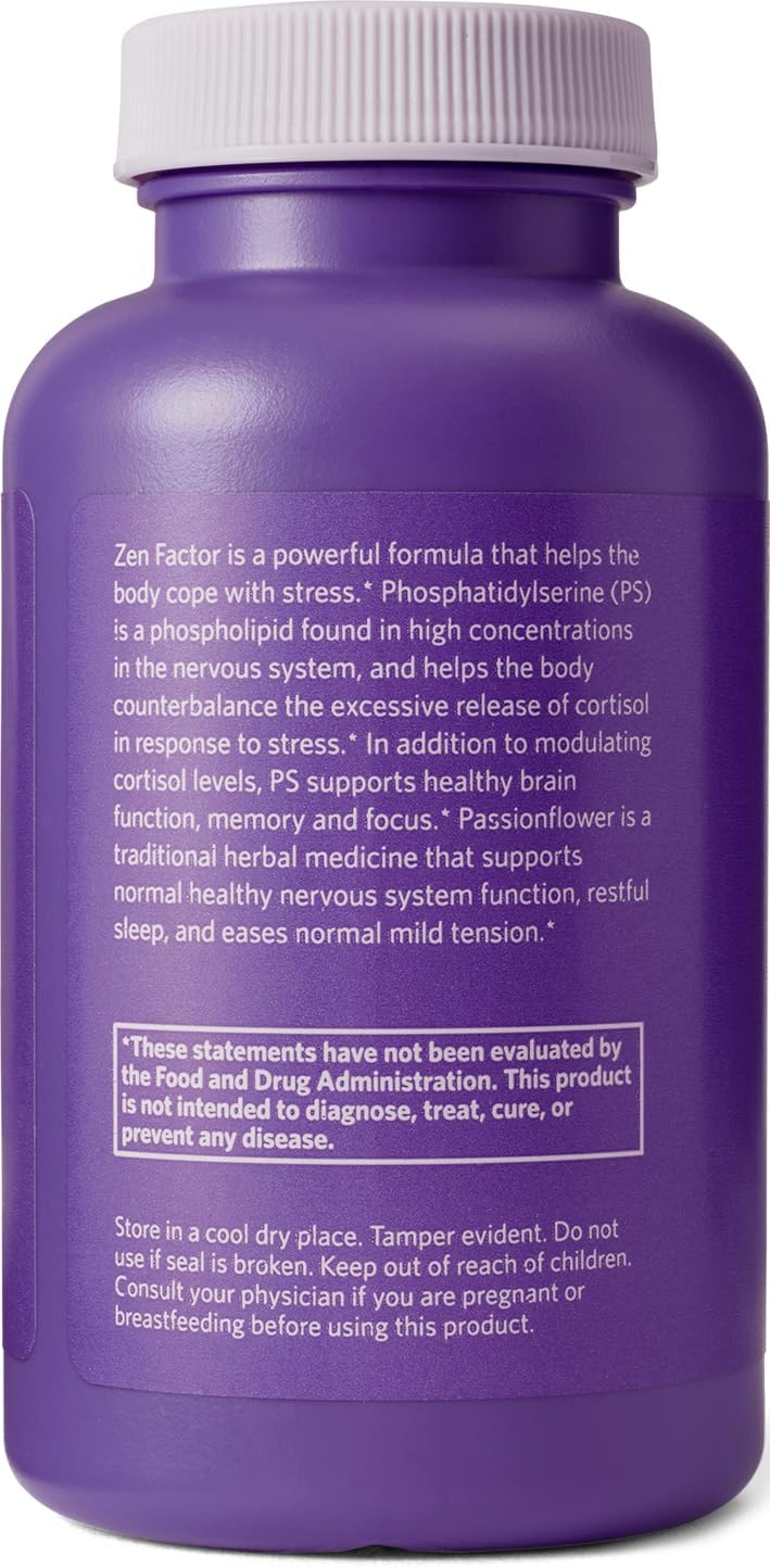 Zen Factor Supplement with Passionflower and Phosphatidylserine - 60 Capsules - Image 2