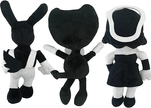 Miniatura 6 de Bendy - Juguete de peluche 3 piezas de peluche Bendy and The Ink Machine lindo juego de terror animales de peluche suaves para niños y fanáticos del