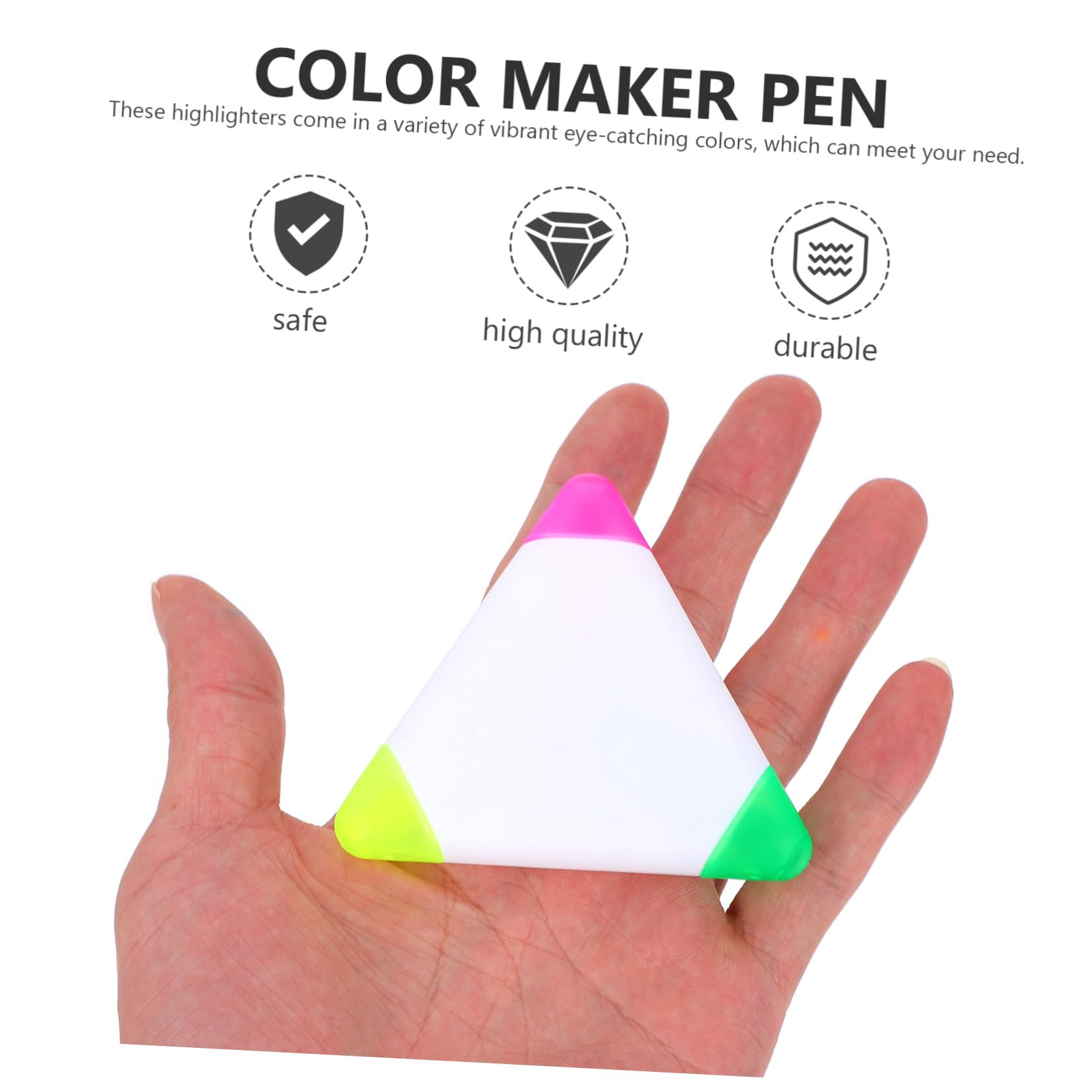 Operitacx 30 Stck. Ergonomische Dreieck Textmarker Leuchtende Fluoreszierende Farben Schnelltrocknende für Schüler Büro Notizen Markierstifte