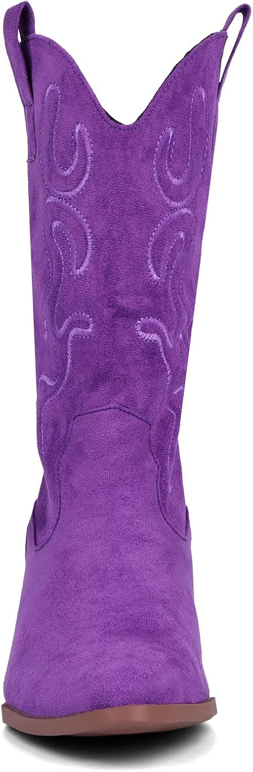 Bandkos Cowboy Boots for Women Cowgirl Mid Calf Western Embroidered... - Picture 52 of 70