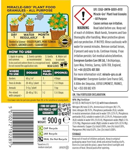 Miracle-Gro Continuous Release All Purpose Plant Food, 900G, White - View 4