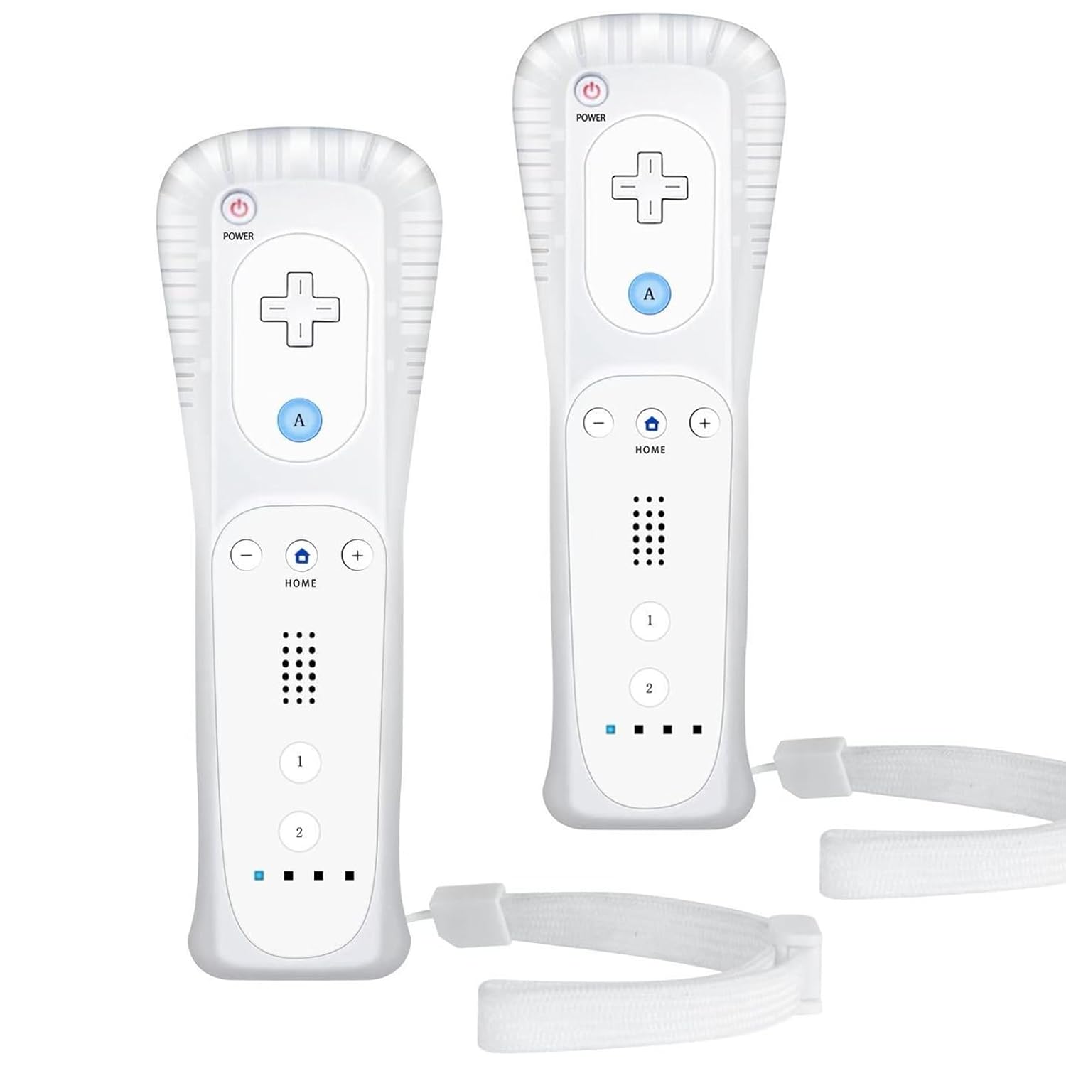 Crifeir Wii Remote 2 Pack - Compatible with Wii and Wii U, Controller Accessories Include Silicone Case and Wristband（White）