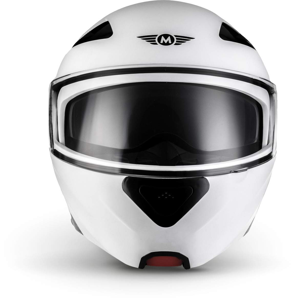 F19 „Matt White“ · Motorrad-Helm · Klapp-Helm Modular-Helm Flip-up Integral-Helm Motorrad-Helm Roller-Helm Cruiser · ECE 22.05 Sonnenvisier Schnellverschluss Tasche M (57-58cm)