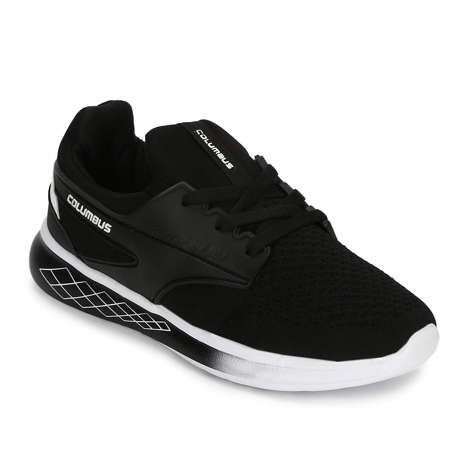 Army Black Mesh Running Sports Shoes