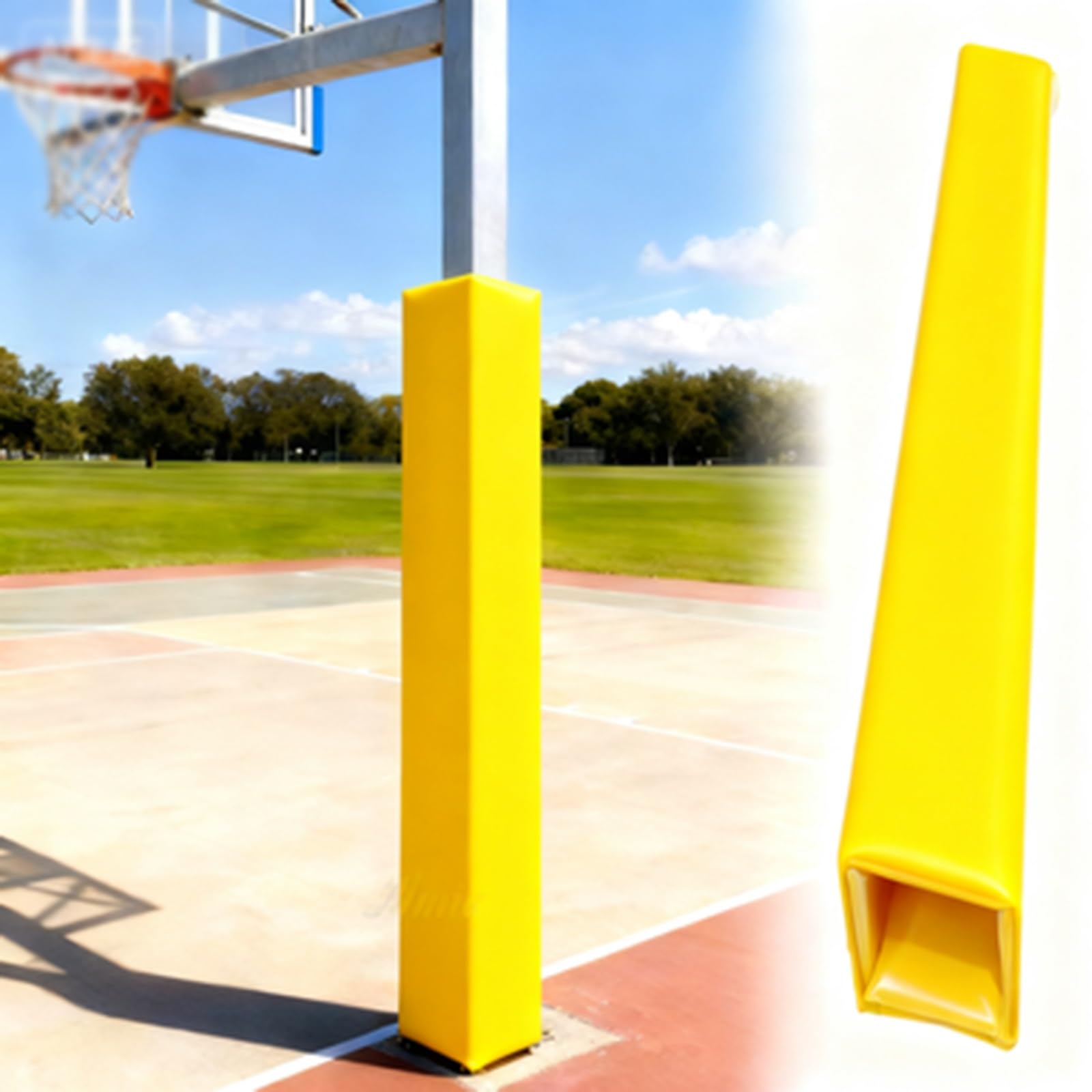 Gepolstertes Outdoor-Basketball-Stangenpolster – Schutzhülle für Spielplatz, Fitnessstudio und Garage, Sicherheitspolsterung für Jugendsportgeräte und aktives Spielen