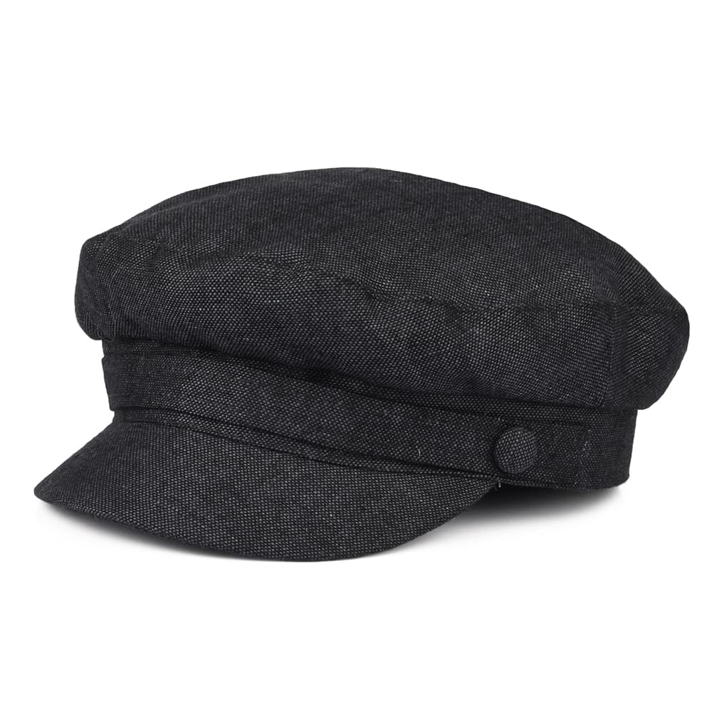 Failsworth Millinery Irish Linen Mariner in Charcoal, Size: Small (55cm)