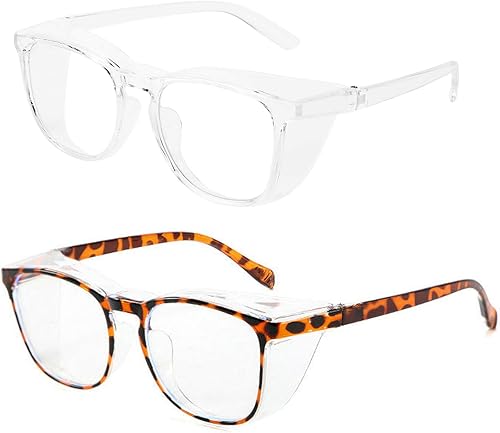 Anteojos de seguridad que no se empañan, con protección UV400, lentes con bloqueo de luz azul para hombres y mujeres, anteojos transparentes
