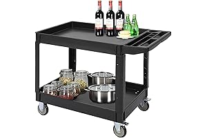 Heavy-Duty 3-Shelf Utility Cart for Enhanced Functionality