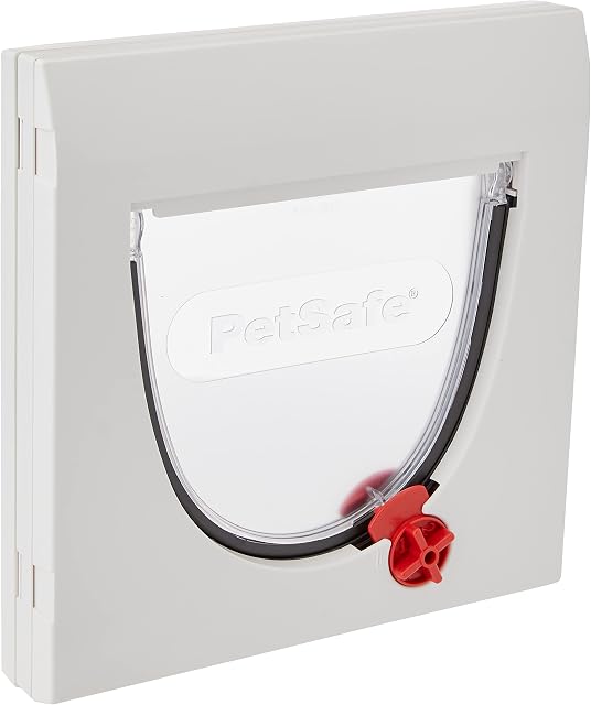 PetSafe Staywell 4 Way Locking Classic Cat Flap, Easy Install, Durable, Pet Door for Cats - (Tunnel Not Included),White