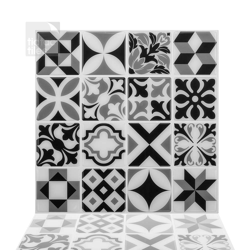 Buy Tic Tac Tiles 25cm x 25cm, 10 Sheets Peel and Stick 3D Tile Sticker