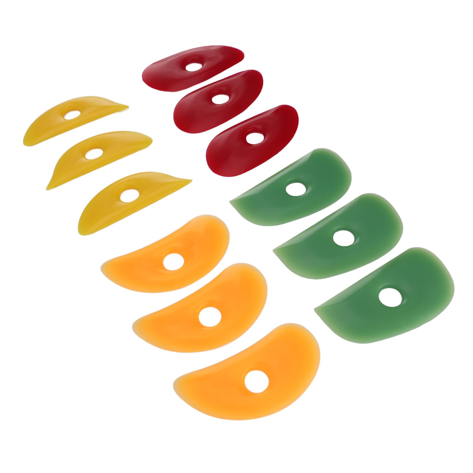 Mudtool, Pottery Tools 12Pcs Pottery Rubber Clay Ceramic Ribs Clay Tools Soft Rubber Rib for Pottery Clay Silicone Ceramics Tools for DIY Sculpting Pottery Ceramics Clay Tool