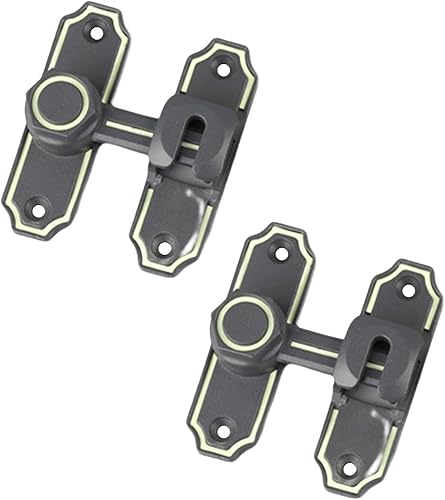 Miniatura 8 de HIZEFSOO 2PCS Barn Luminous Latch 90 Degree Zinc Alloy Gate Flip Latch Lock Heavy Duty Safety Flip Door Latch for Household, Shed, Sliding Doors,