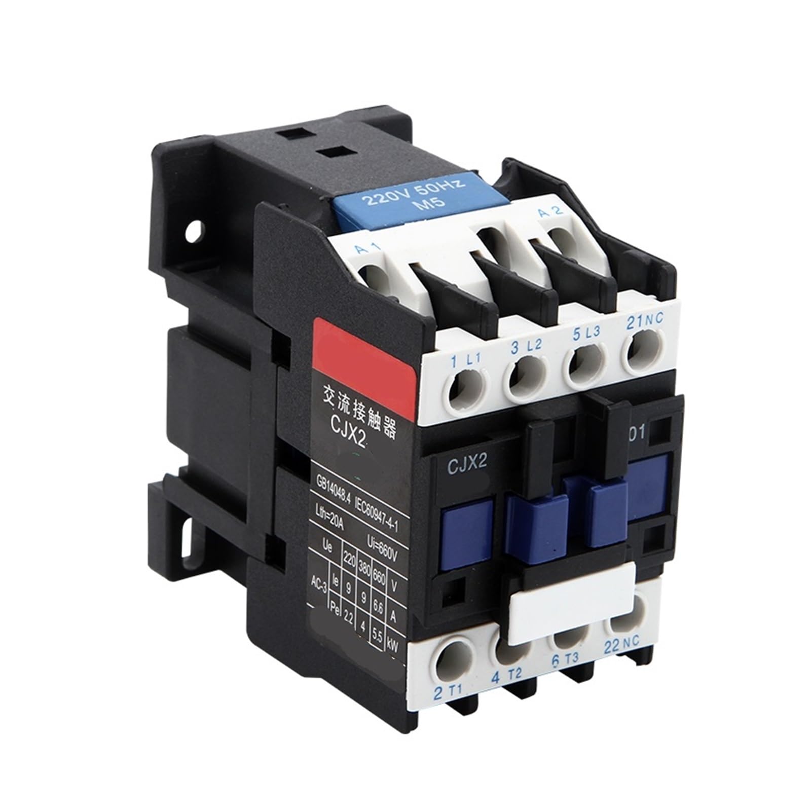 Contacteur LC1D CJX2-0901 triphasé 9 A pour montage sur rail avec bobine 110V NF
