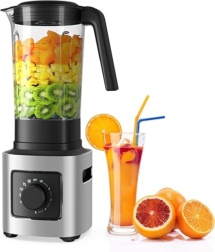 LDAILY Licuadora profesional, batidora resistente con motor de 1500 W, tarro Tritan de 68 onzas, 6 cuchillas de acero inoxidable, control de