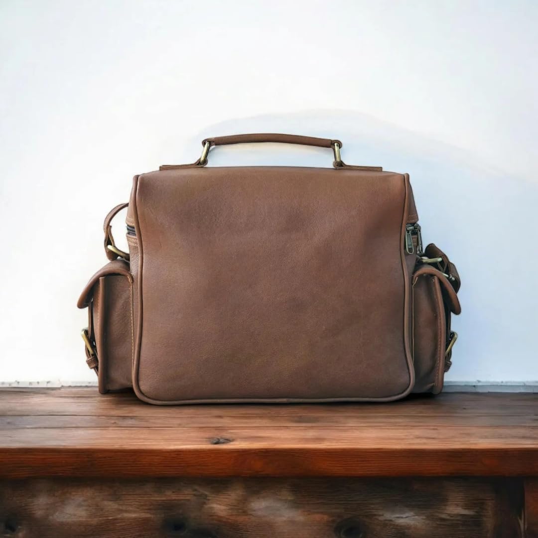 Bolsa de cuero para cámara, vintage, para hombres y mujeres, sin espejo y pequeñas cámaras réflex digitales, bolsas para fotógrafos