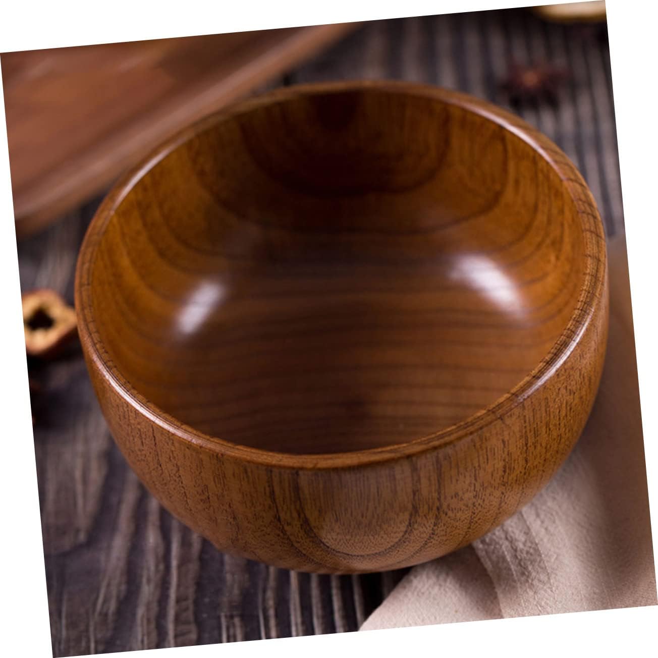 1Pc Japanese Style Wooden Bowl Food Container for Adults for Snacks Meals