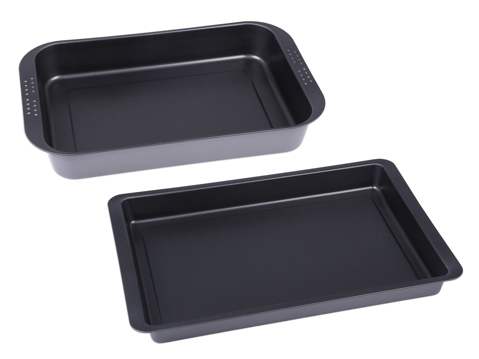 CHG 9882-07 Baking Tray Set of 2 41 x 16.5 x 6 cm and 42 x 29 x 4 cm
