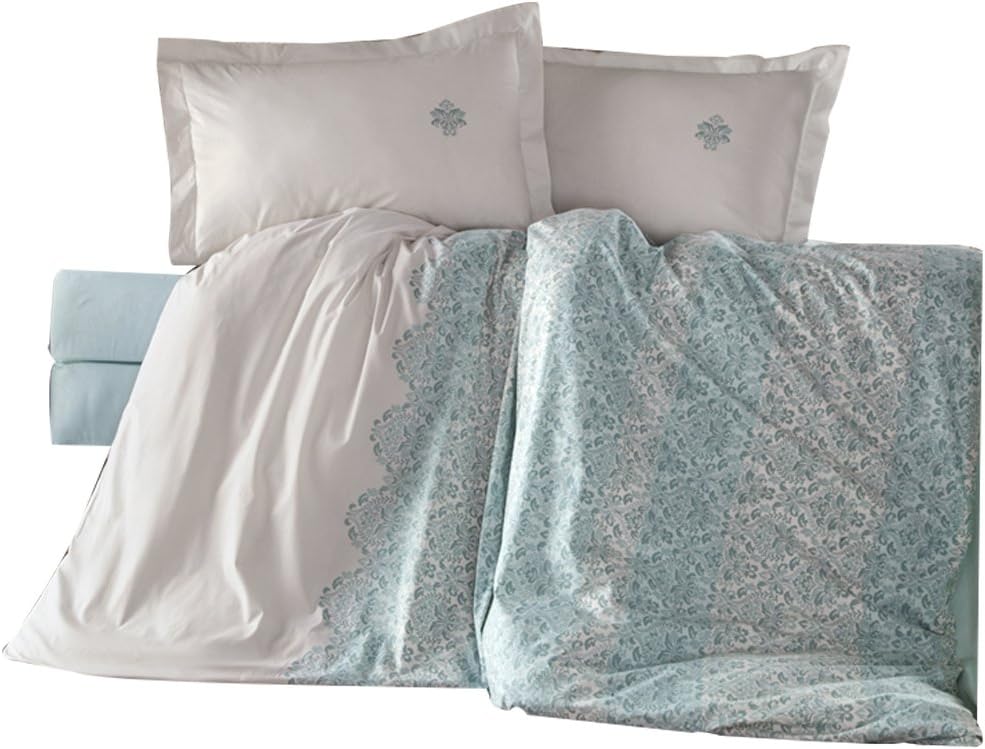 V2 (100% Cotton 4-piece Duvet Cover Set 200 x 220 cm. Tiera)