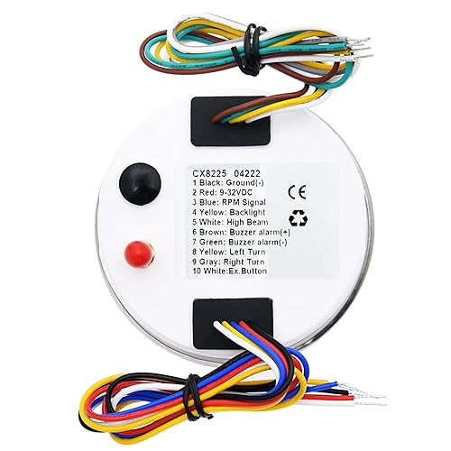 Miniatura 6 de KAOLALI Velocímetro GPS de 3.346 in 0-160MPH con tacómetro calibre 0-8000RPM para coche, barco, motocicleta, camión, medidor de velocidad