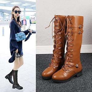 【ACLENT】Round buckle long boots 31N2e7UWkWL.jpg_BO30,255,255,