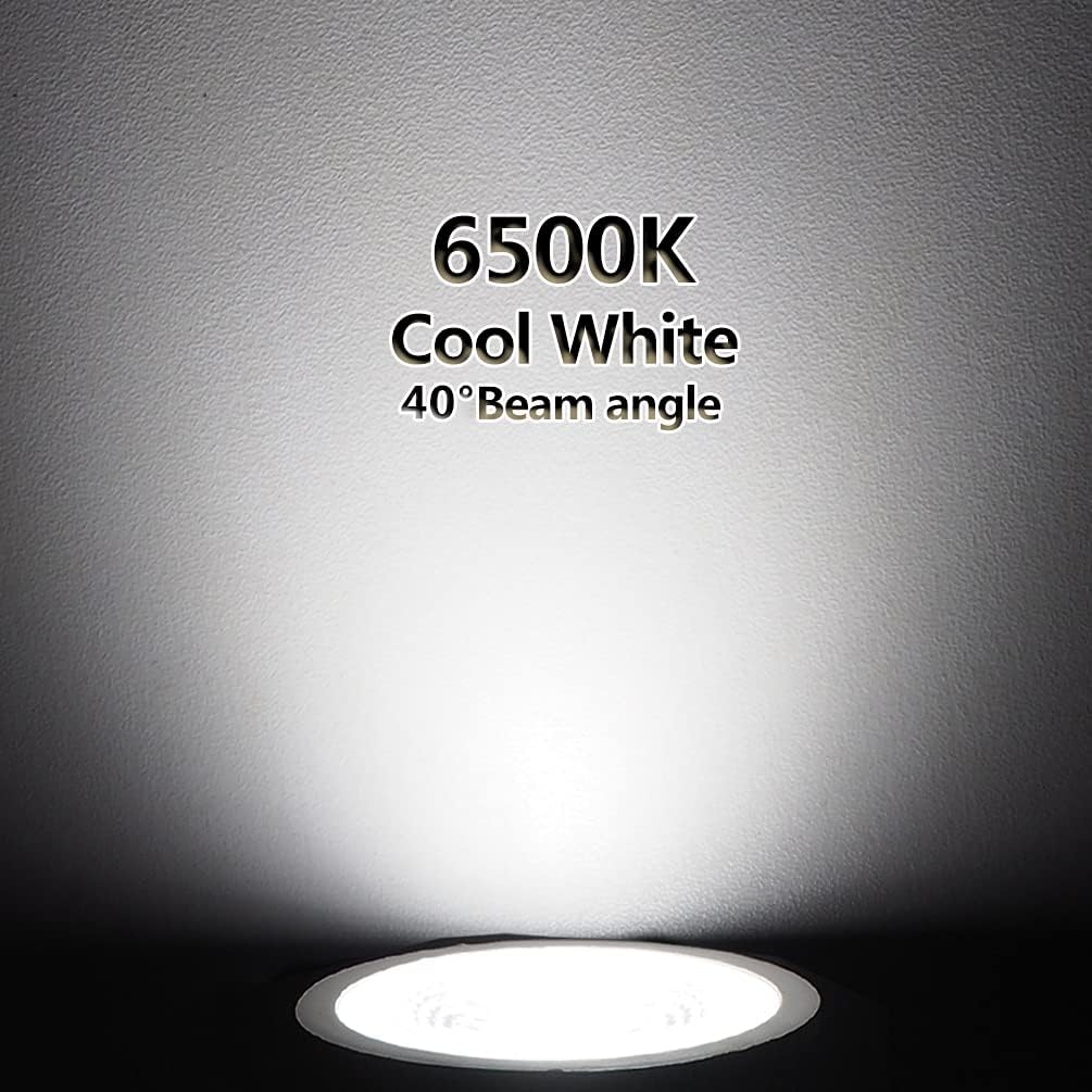 GRV MR16 GU5.3 LED Bulb AC110-120V 5W Equivalent 50W Halogen Lamp LED Spotlight Bulb Track and Indoor Lighting Downlight Not Dimmable White Pack of 6