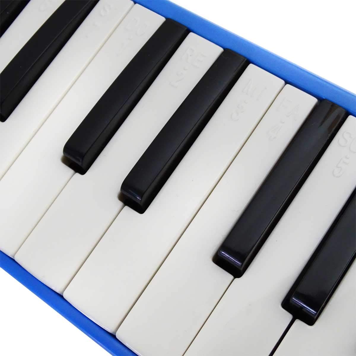 Keepdrum Melodica blu 32 tasti con custodia e quaderno per canzoni per bambini