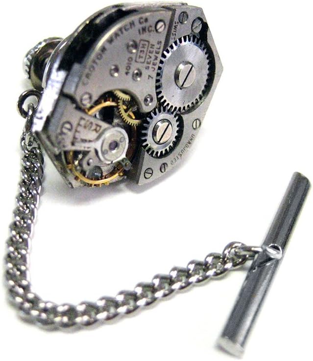 Kiola Designs Classic Oval Watch Gear Steampunk Tie Tack
