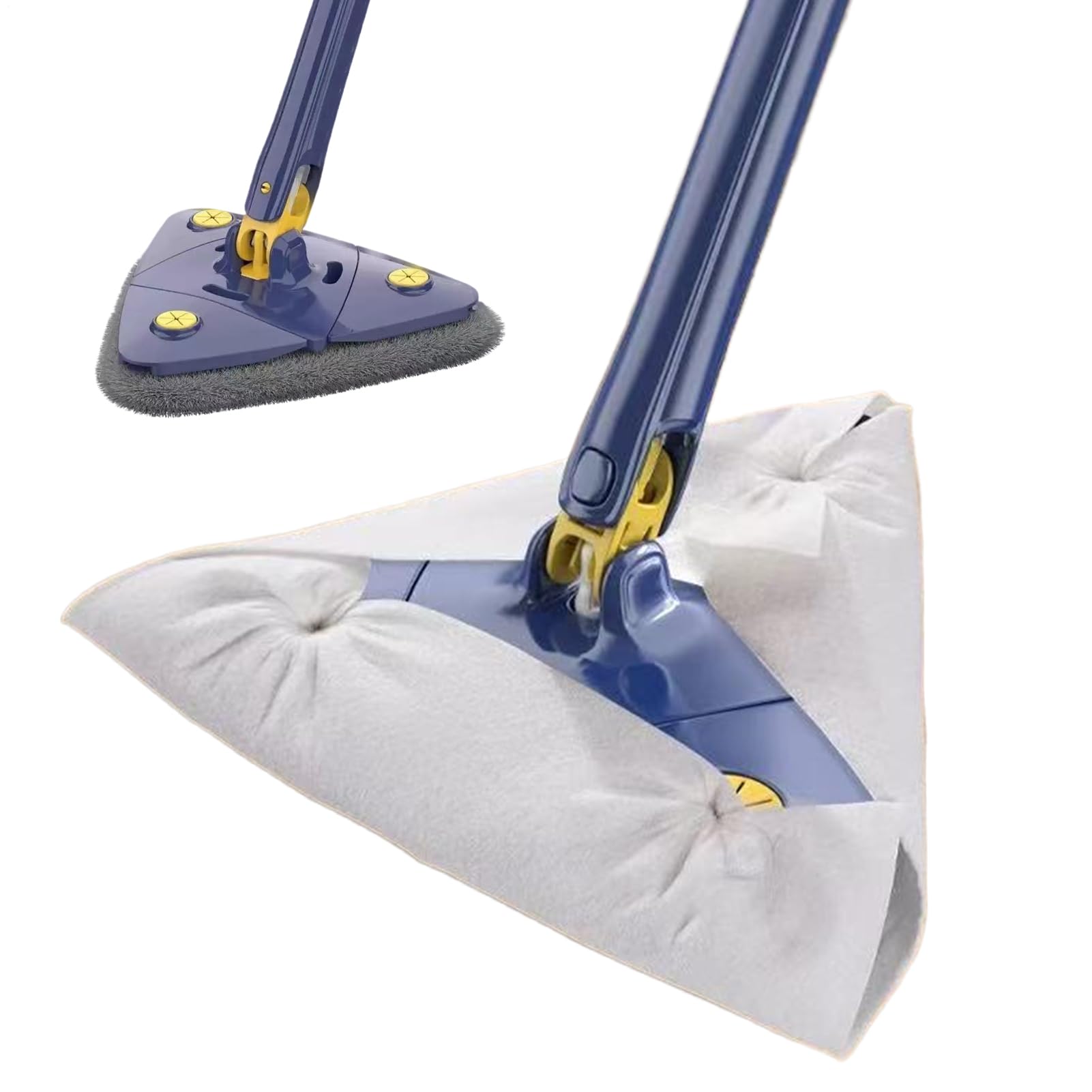 Mop Do Czyszczenia Ścian Teleskopowy Trójkątny Mop Do Mycia Ścian | Regulowane i Rozsuwane Przyrządy do Sprzątania, do Użytku na Sucho i Mokro Ścierka Do Okien Podłóg Szczelin I Sufitów