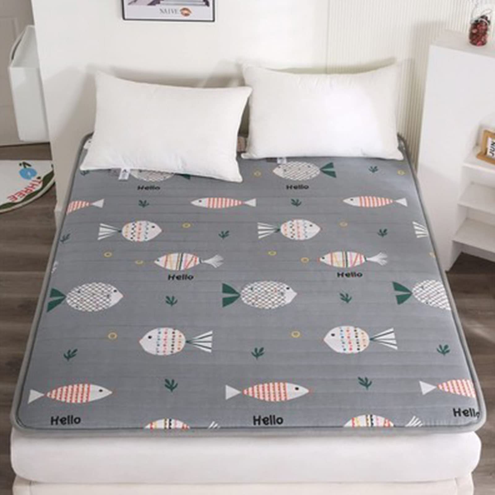 DENGZI Thicken Japanese Futon Mattress Foldable Minimalist Roll Up Guest Mattress Floor Bed Boys Girls Dormitory Mattress Pad R 90x200cm(35x79in)