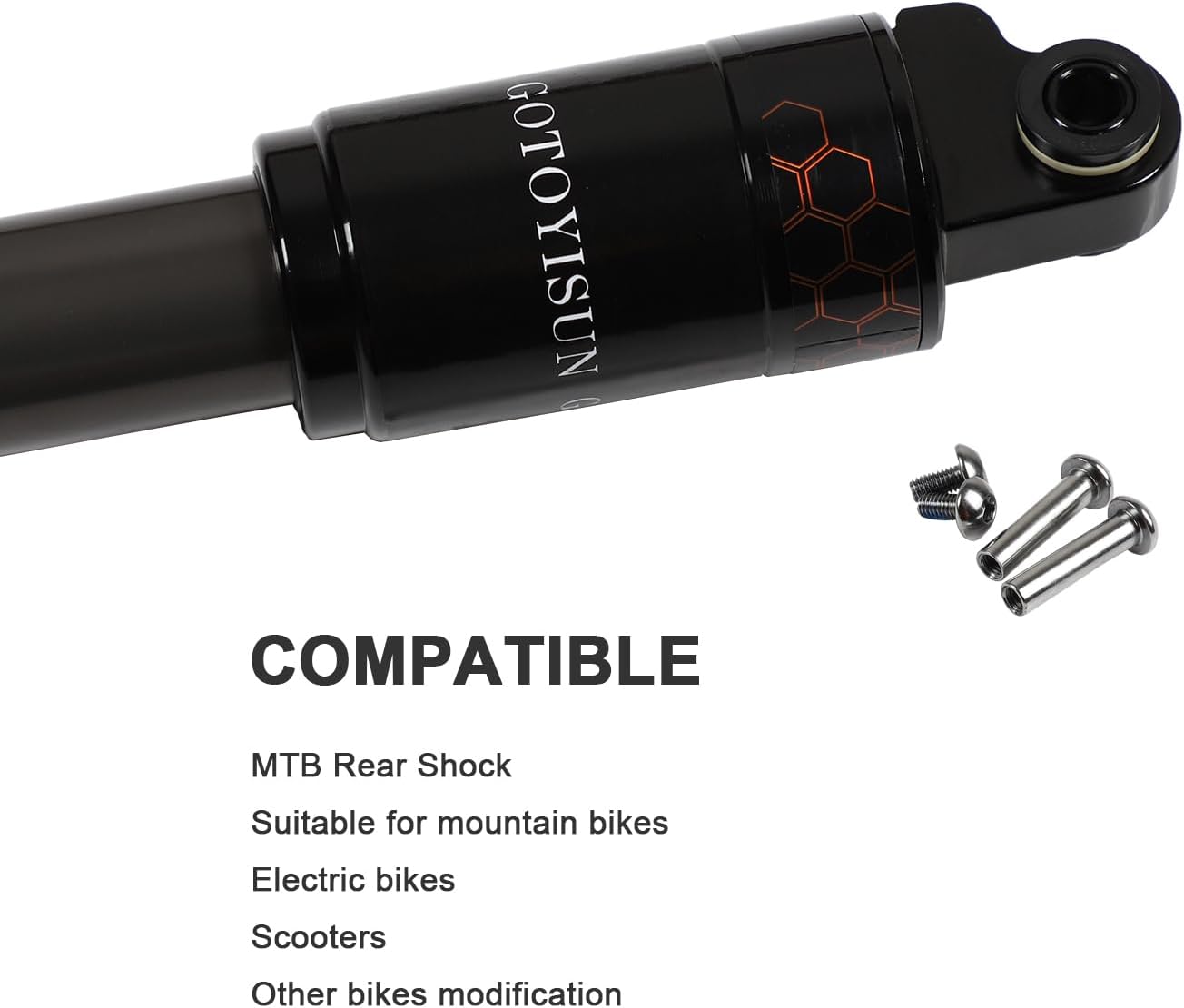 Bicycle Oil Spring Shock Absorber Folding Scooter Mountain Fit for Bike MTB Rear Hydraulic Suspension Replace# 165mm*750lbs