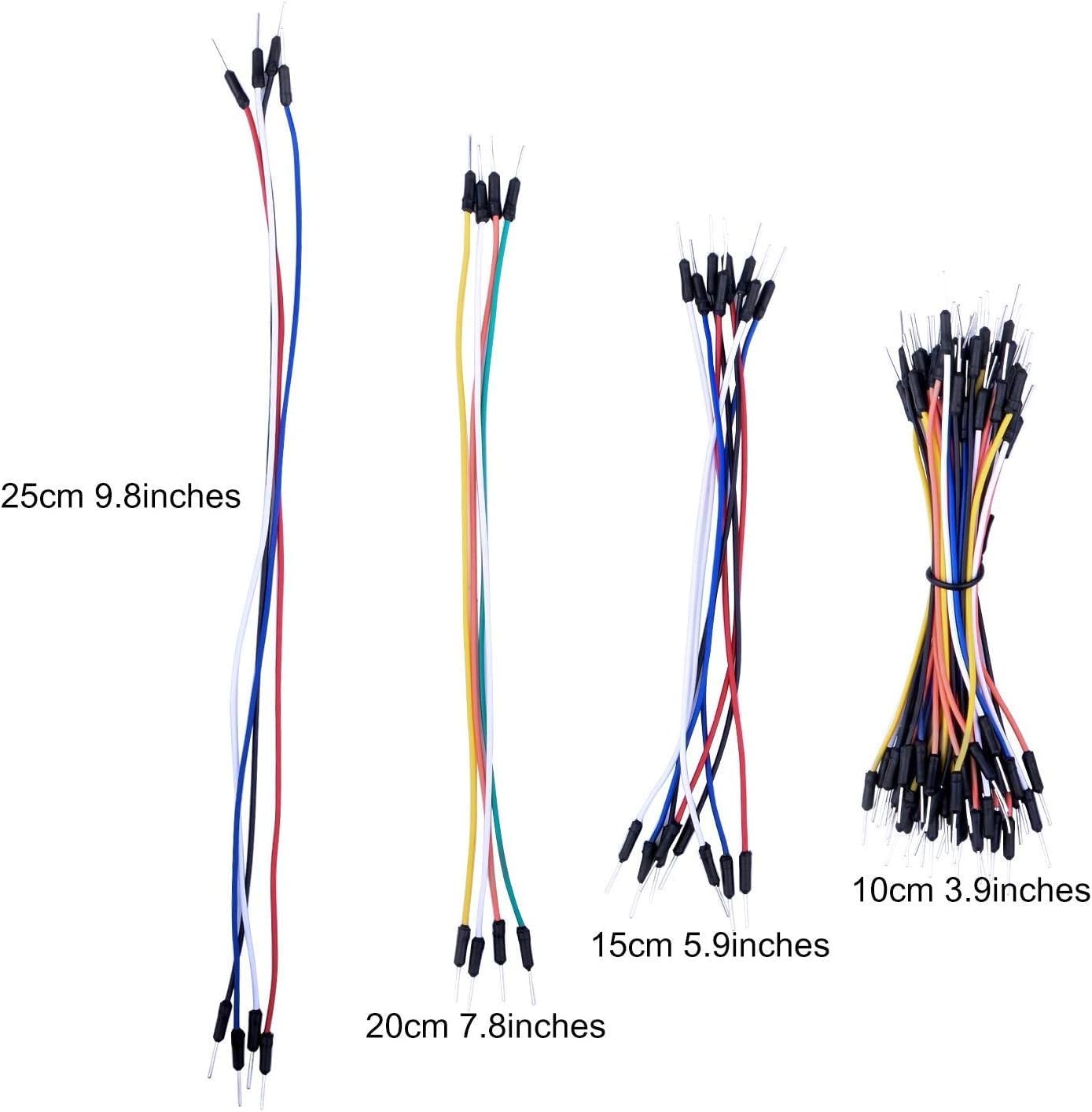 GTIWUNG Basetta Piastra Sperimentale Breadboard Kit, 3 Pezzi 400 Punti Mini Breadboard + 195 Pezzi Cavetti Jumper Filo Multicolore Wire Kable