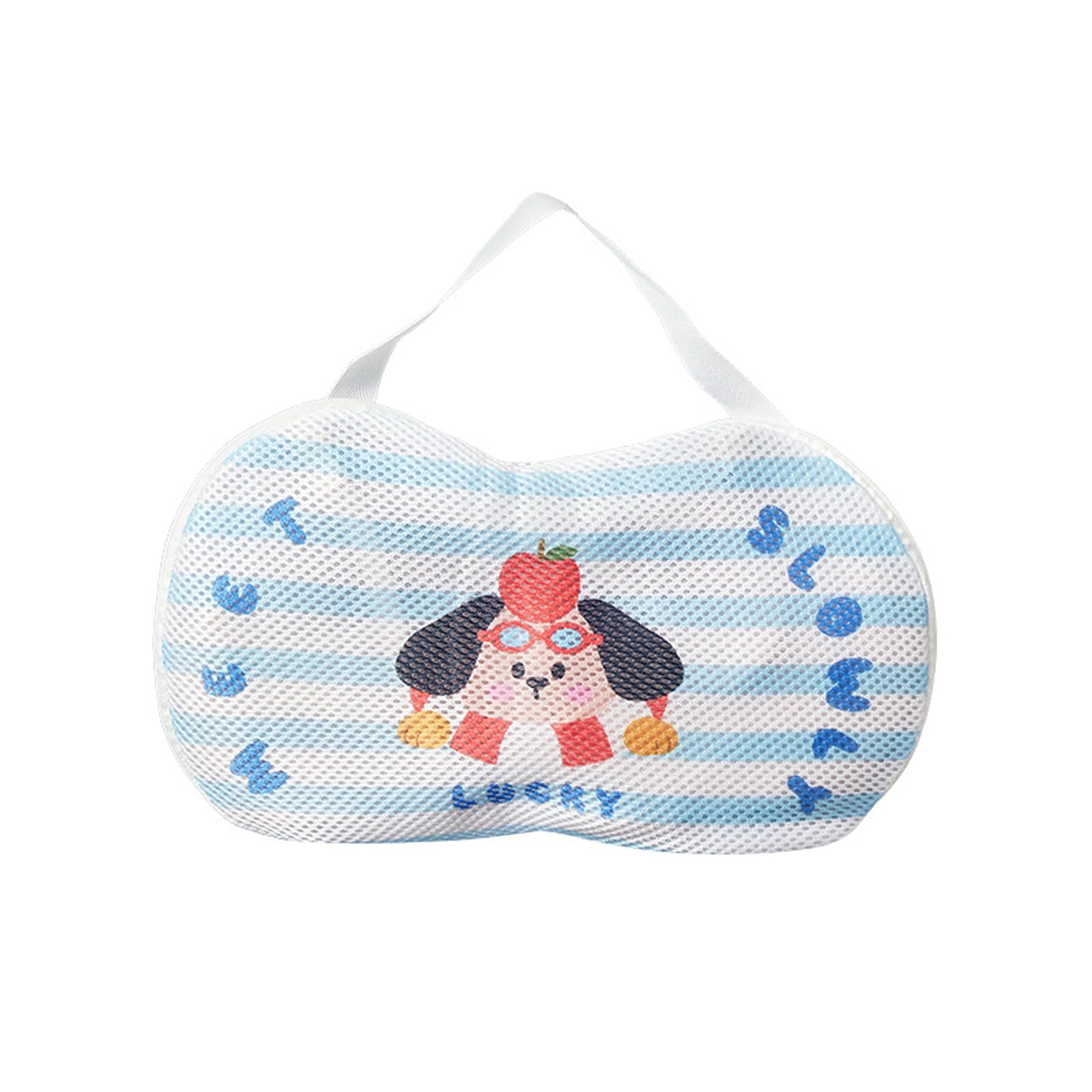 Nuanzhiy Blue Bras Laundry Bag Prevents Stretching Machine Wash Safe Designs For Underwear Sports Bras Delicates Fabric Protective Thickened Meshes Lingerie Wash Bag