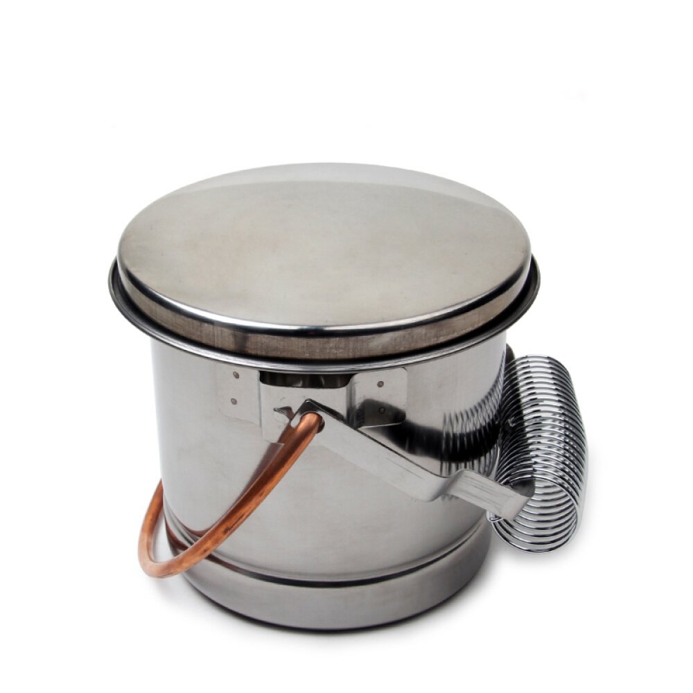 LI-GELISI Artist Portable Brush Washer Stainless Steel Portable Brush Cleaner (Handle, Silvery)