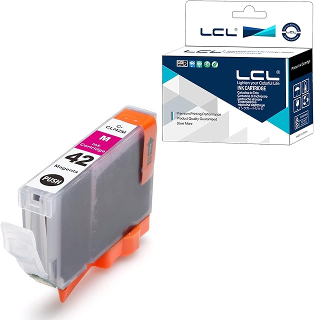 LCL Compatible Ink Cartridge CLI42 CLI-42 CLI-42M (1 Magenta) Replacement for Canon PIXMA Pro-100 Pro-100S