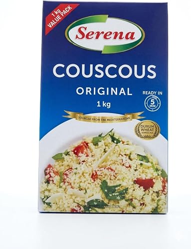 Serena Original Couscous, Durum Wheat Semolina, Mediterranean Sourced, Ready in 5 Min, 1 kg