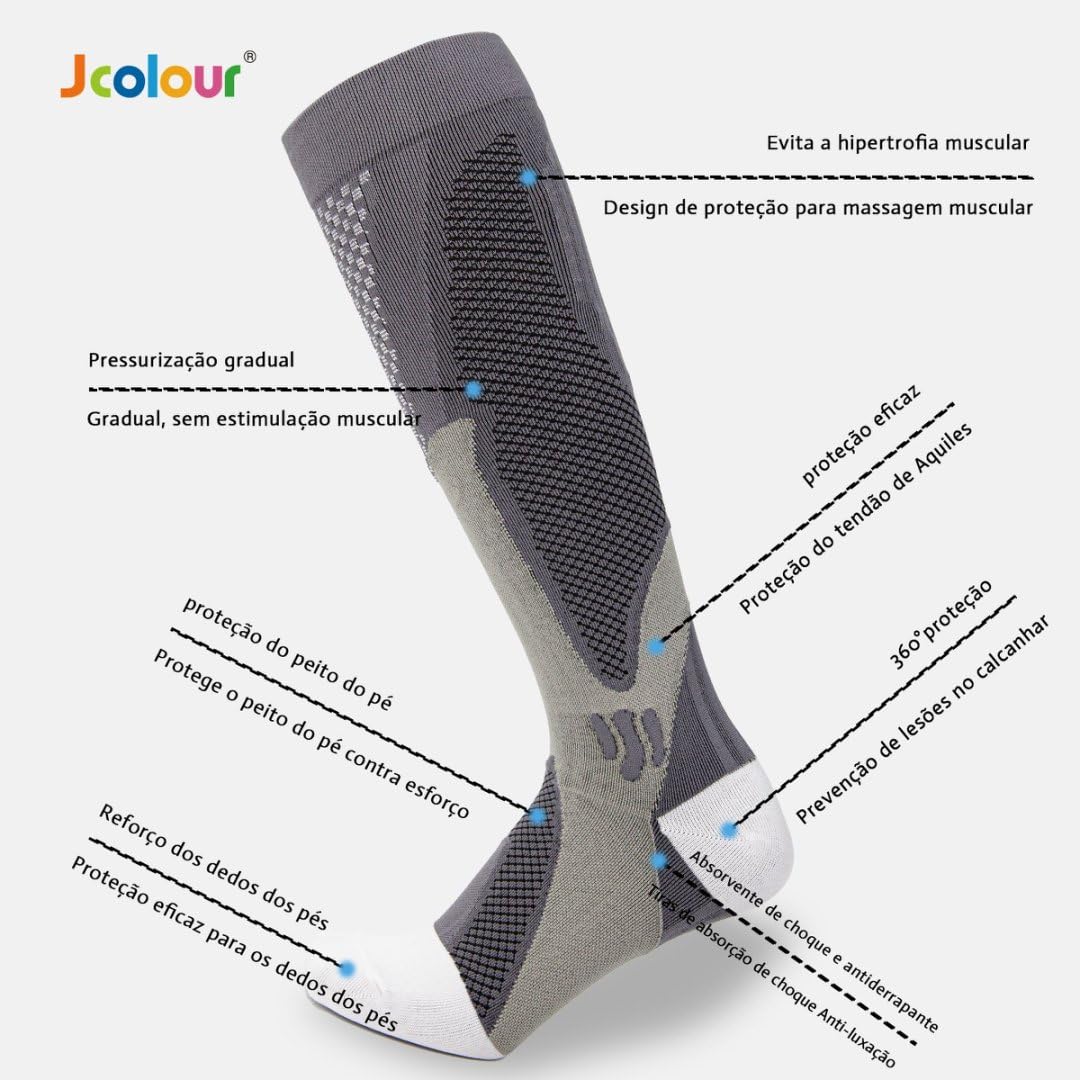 J COLOUR Meia de Compressão Cano Longo Melhor para, Academia,Corrida,Varizes,Caminhada,Ciclismo em promoção! Veja a oferta e mais achadinhos de Moda íntima 4 Hoje é o melhor dia para comprar J COLOUR Meia de Compressão Cano Longo Melhor para, Academia,Corrida,Varizes,Caminhada,Ciclismo com aquele preço maroto! Promoção! Aproveite a oferta! 4