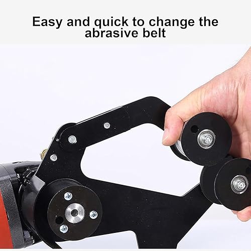 Miniatura 6 de Pulidora de tubos de acero inoxidable, mini lijadora de banda para lijar, pulir la máquina de pulir (rosca americana de 58 pulgadas11)