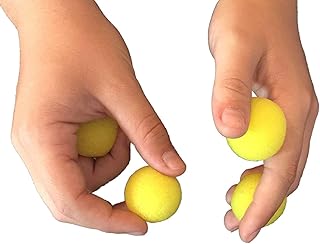 Defgeph 50pcs Set 2.5cm Yellow Sponge Soft Ball Close-Up Magic Street Classical Comedy Trick Props (Yellow,2.5cm/1inch)