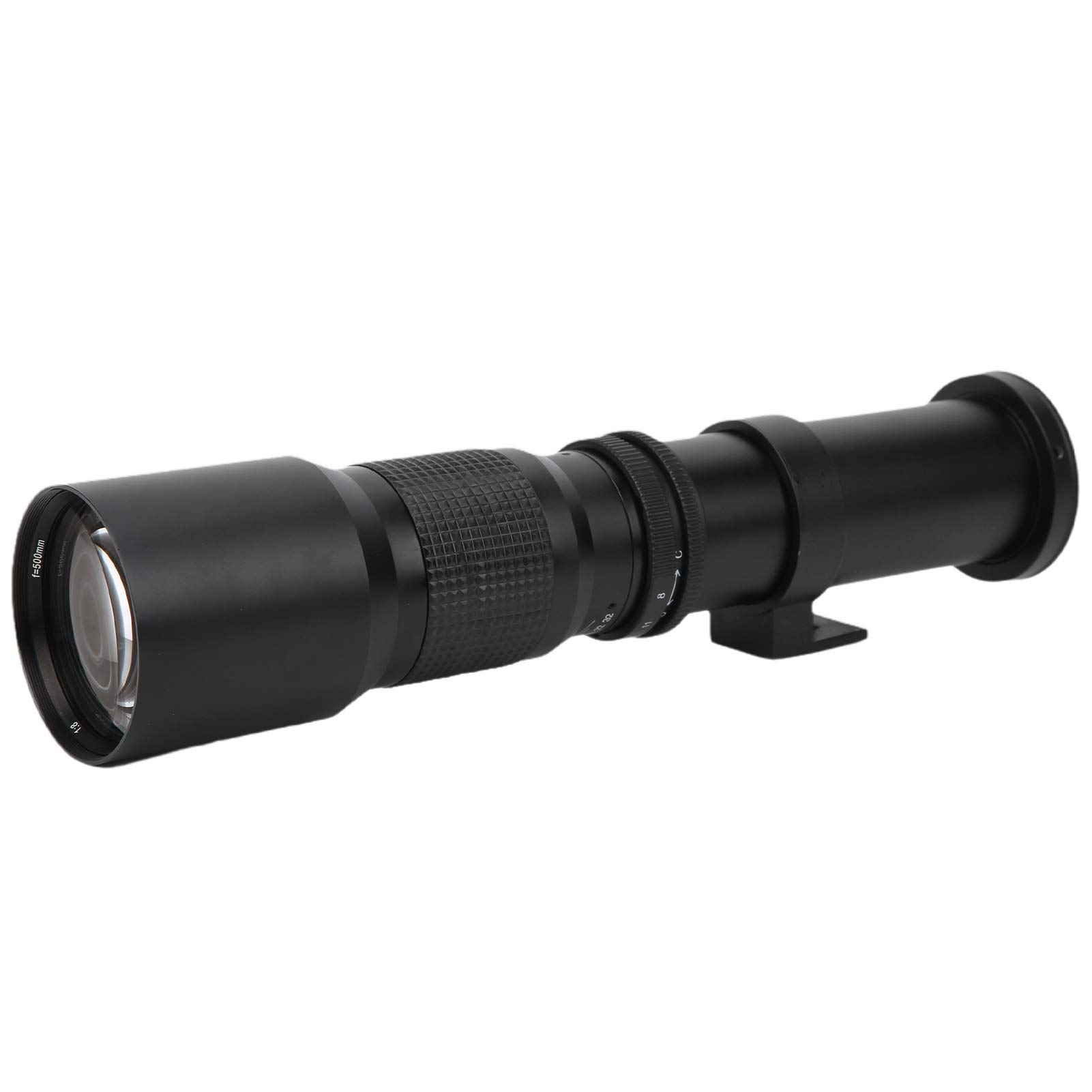 Fyearfly Teleobiettivo 500 mm F8F32 con messa a fuoco manuale, ingrandimento 2x per Canon EFS, cattura dettagli distanti, soluzione fotografica conveniente, nero