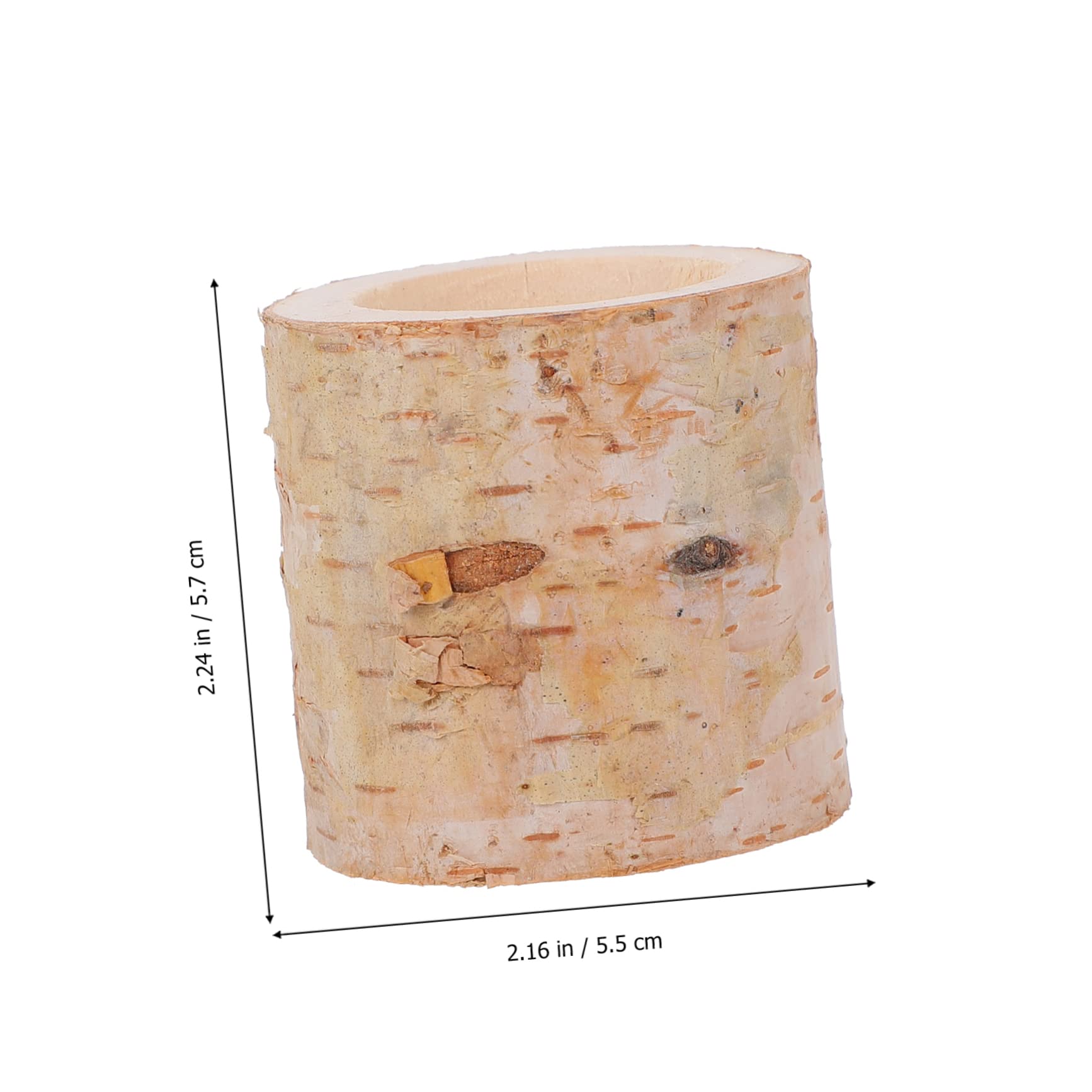 Holz Kerzenständer Deko 10 Stück Beige für Tischdeko | Birkholz, Kreative Form, Elegant und Stilvoll, für Feierlichkeiten und Schreibtischdekoration
