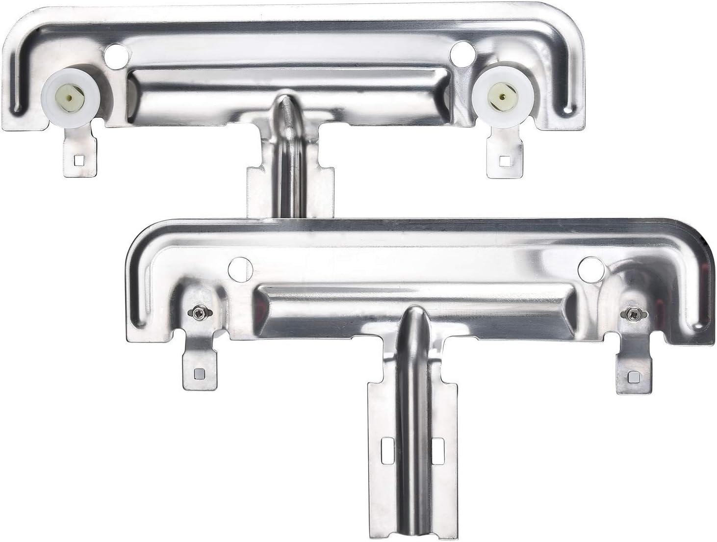 AMI PARTS W10712395 Dishwasher Rack Adjuster Metal Kit & 4 PACK W10195417 UPGRADED Dishwasher Wheels Lower Dish Rack Roller Wheels