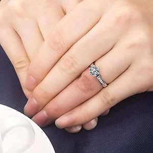 ダイヤモンドストーンリング サイズ9号 Amazon | [THREE MAN] 本物のスターリングシルバー1CT輝く