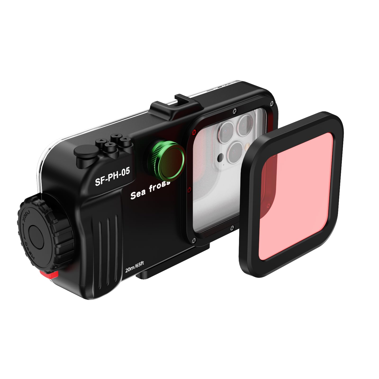SF-PH-05 Professional Underwater Smartphone Housing Case, 20M/65ft Waterproof,Universal Type Compatible with iPhone and Android (SF-PH-05-20m)