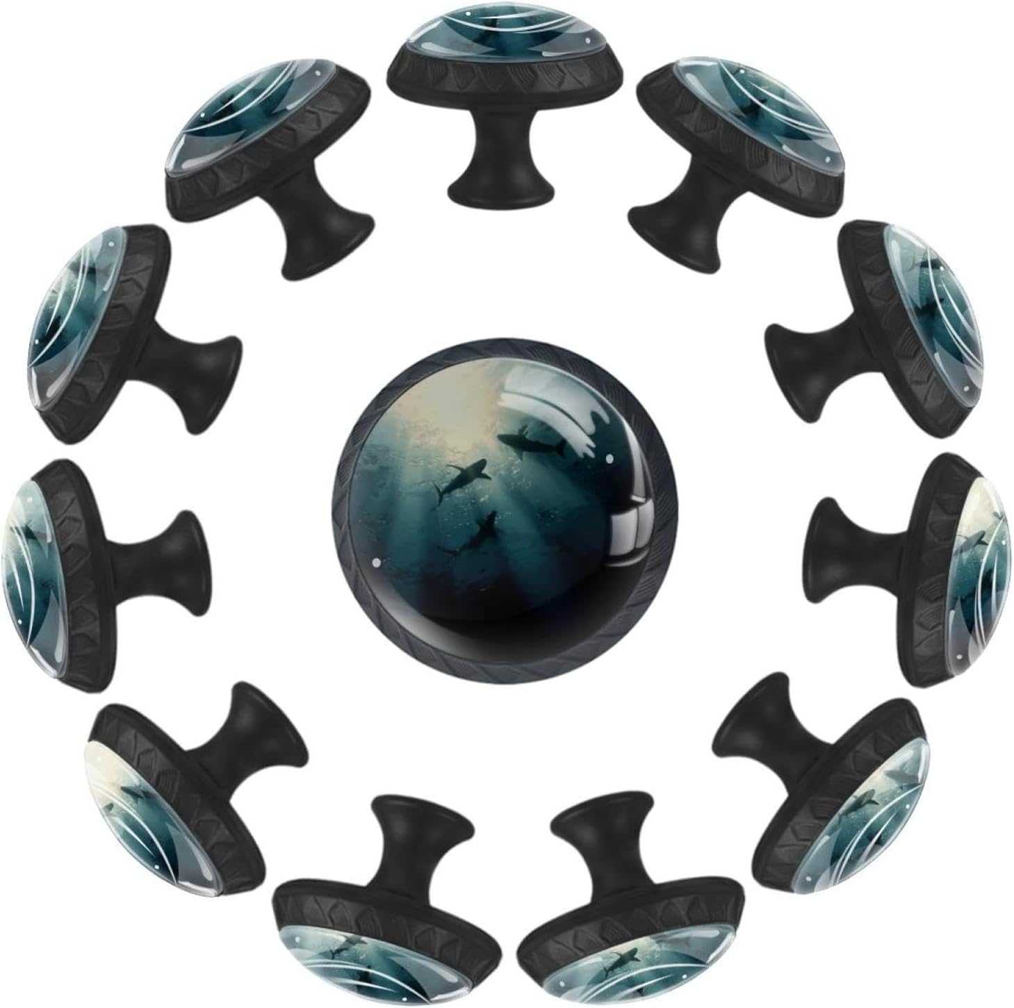 Retro Beige Ethnic Pattern Home Improvement Cabinet Knobs, Easy Install Drawer Pulls with Long & Short Screws for DIY Furniture Renovation