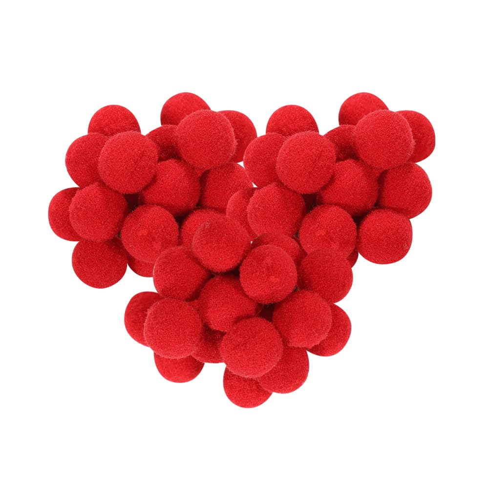 BQTQ Lot De 1200 Mini Pompons De Noël Duveteux Pour Loisirs Créatifs Et Décorations De Noël (4 Tailles, Blanc, Vert, Rouge