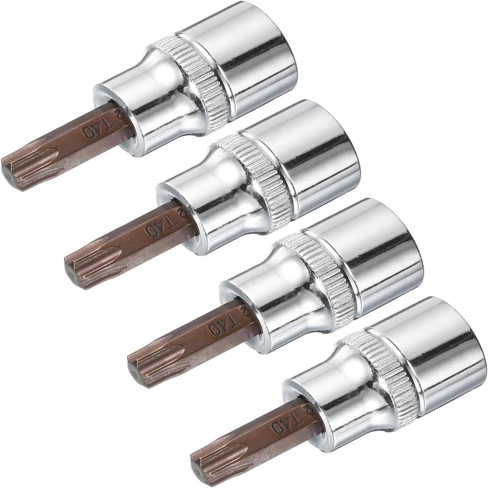 3/8-Inch Drive Bit Socket T40 S2 Steel 48mm Length 4 Pcs