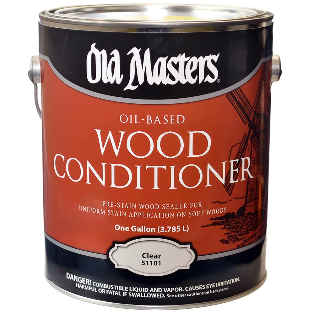 2-Pack of 1 gal Old Masters 51101 Clear Old Masters Oil-Based Wood Conditioner, Low VOC